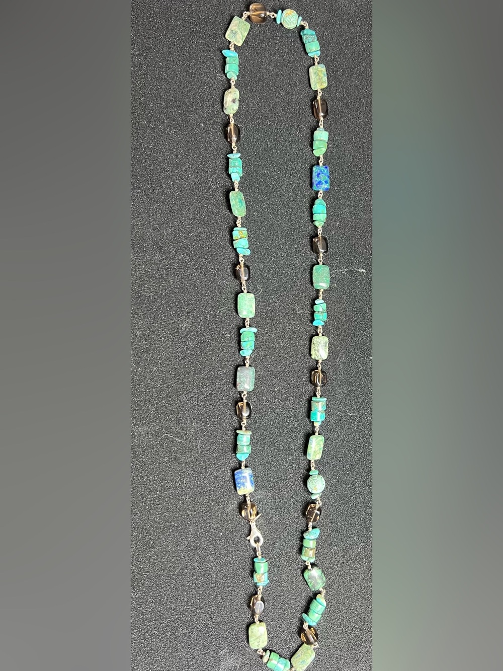 Silpada Sterling Silver Turquoise Azurite Smoky Quartz Necklace